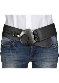 Heine Damen Synthetikgürtel, schwarz, Gr. 85, Gürtel