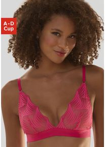 Lascana Damen Bralette "Marla", Gr. 85, pink, Spitze, Obermaterial: 91% Polyamid, 9% Elasthan, modisch, BHs, ohne Bügel aus einzigartiger Spitze,