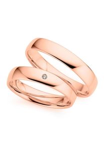 Phoenix PHÖNIX Trauring "Schmuck Geschenk Gold 333 Trauring Ehering LIEBE versch. Varianten", 55, 0,01 ct SI = kleine Einschlüsse mit Brillant, Roségold 333,