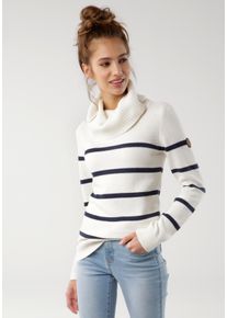 Kangaroos Damen Rollkragenpullover, bunt, casual, Gr. 52, gestreift, geringelt, Strick, Obermaterial: 60% Baumwolle, 40% Polyacryl, Pullover, in