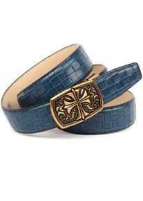 Anthoni Crown Damen Ledergürtel, blau, elegant,klassisch, Gr. 115, Flechtoptik, unifarben, Leder, Gürtel, Ledergürtel in Flechtoptik