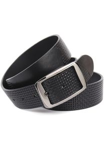 Anthoni Crown Damen Ledergürtel, schwarz, klassisch,modisch,elegant, Gr. 90, Flechtoptik, Leder, Gürtel, Pflanzlich gegerbter Vollrindledergürtel mit