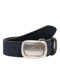 Damen Ledergürtel, blau, klassisch,casual, Gr. 110, RETTUNGSRING BY SHOWROOM 019, unifarben, Rindsleder, Gürtel