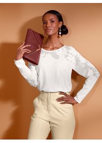 CRÉATION L CREATION L Damen Fledermauspullover "Pullover", beige, Gr. 36, unifarben, 72% Viskose, 28% Polyester, Pullover