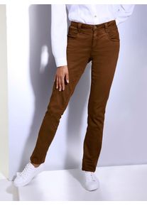 Damen Bequeme Jeans, braun, Gr. 40, CREATION L PREMIUM, unifarben, 63% Baumwolle, 35% Lyocell, 2% Elasthan, Jeans
