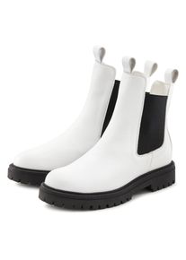 ELBSAND Damen Stiefelette, Gr. 38, weiß, Obermaterial: 100% Rindsleder. Futter: 100% Synthetik. Decksohle: 100% Synthetik. Laufsohle: 100% Synthetik,