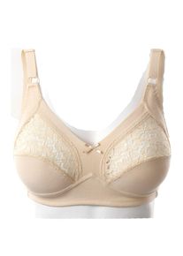 Naturana Damen Bügelloser BH, Gr. 100, beige, 95% Baumwolle, 5% Elasthan, BHs