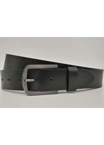 AnnaMatoni Damen Ledergürtel, schwarz, casual, Gr. 115, unifarben, Rindsleder, Gürtel, mit silberner Schließe