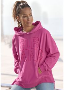 ELBSAND Damen Kapuzensweatshirt "Lioba", pink, casual, Gr. XXL, unifarben, angeraute Sweatware, Obermaterial: 95% Baumwolle, 5% Elasthan,