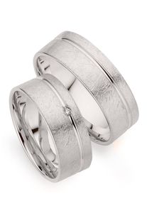 Phoenix PHÖNIX Damen Trauring "Schmuck Geschenk Silber 925 Trauring Ehering LIEBE versch. Varianten", 66, 0,01 ct SI = kleine Einschlüsse mit Brillant,