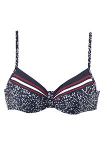 Lascana Damen Bügel-Bikini-Top "Minimal", blau, Gr. 36, Polyamid, Bikini-Oberteile, mit verstellbaren Trägern