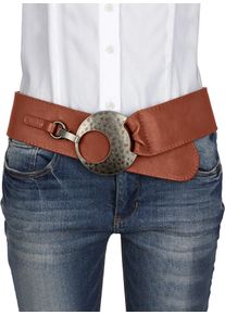 Heine Damen Synthetikgürtel, braun, Gr. 105, Gürtel