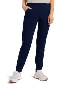Damen Schlupfhose, blau, Gr. XS, Tom Tailor Denim, unifarben, Jersey, Obermaterial: 74% Polyester, 22% Viskose, 4% Elasthan, Hosen, im Jogg-Pant Stil
