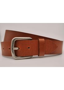 AnnaMatoni Damen Ledergürtel, braun, casual, Gr. 100, unifarben, Rindsleder, Gürtel, mit silberner Schließe