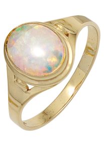 Jobo Damen Goldring, 50, Gelbgold 333, gold, Gelbgold 333, Fingerringe, 333 Gold mit synthetischem Opal