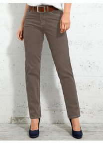 Inspirationen Damen 5-Pocket-Jeans, grau, Gr. 80, unifarben, 98% Baumwolle, 2% Elasthan, Jeans