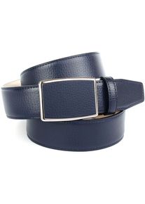 Anthoni Crown Damen Ledergürtel, blau, Gr. 110, unifarben, Leder, Gürtel, mit Automatik-Schließe, helle Rückseite