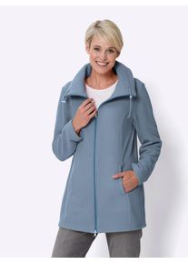 Classic Basics Damen Fleecejacke, blau, Gr. 54, unifarben, 100% Polyester, Jacken