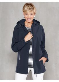 Classic Basics Damen Softshelljacke, blau, Gr. 52, unifarben, 94% Polyester, 6% Elasthan, Innenseite:100% Polyester, Jacken