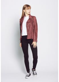 JCC Damen Bikerjacke "447", rot, Gr. 36, Obermaterial: 100% Leder, Lamm / Futter: 100% Polyester / Ärmelfutter: 100% Polyester, Jacken