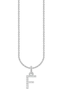 Thomas Sabo Damen Kette mit Anhänger "Buchstabe, KE2240 - KE2265-051-14-L45V, KE2240 - KE2265-414-14-L45V", 45, F, Silber 925 (Sterlingsilber), bunt,