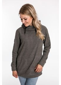 DEPROC Active Damen Kapuzensweatshirt "SWEAT ALBERTA WOMEN", grau, sportlich, Gr. 38, 100% Polyester, Sweatshirts, aus funktionalem Piqué-Fleece
