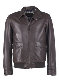 JCC Herren Bikerjacke "Samuel", braun, Gr. 62, Obermaterial: 100% Leder, Lamm / Futter oben:100% Baumwolle / Futter unten: 100% Polyester /