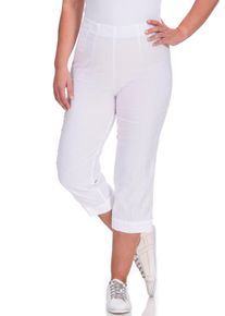 KjBRAND Damen Caprihose "Susie Capri Wash & Go", weiß, casual, Gr. 42, Web, Obermaterial: 47% Baumwolle, 45% Polyester, 6% Viskose, 2% Elasthan,