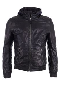 JCC Herren Bikerjacke "15-9-2", schwarz, Gr. M, Obermaterial 100% Leder, Lamm / Futter 100% Baumwolle / Ärmelfutter: 100% Polyester / Wattierung: