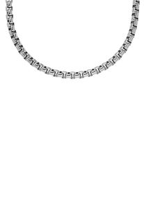 Fossil Damen Kette ohne Anhänger "ALL STACKED UP, JF04576040, JF04575710", Edelstahl, L: 55cm B: 5mm, silber, Edelstahl, B:5mm, Halsketten