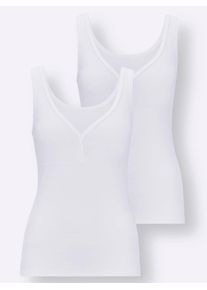 wäschepur WÄSCHEPUR Damen BH-Hemd, Gr. 40, weiß, 100% Baumwolle, BHs