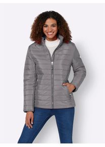Casual Looks Damen Steppjacke, grau, Gr. 36, unifarben, 100% Polyester, Jacken