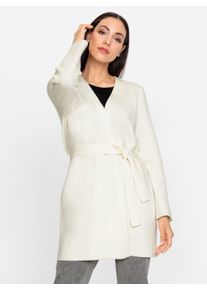 Heine Damen Strickjacke, beige, Gr. 46, unifarben, 50% Viskose, 28% Polyester, 22% Polyamid, Strickjacken