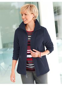 Casual Looks Damen Fleecejacke, blau, Gr. 38, unifarben, 100% Polyester, Jacken