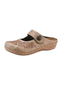 Franken Schuhe FRANKEN-SCHUHE Damen Clog, Gr. 37, grau, Lederimitat, sportlich, Schuhe
