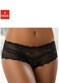 Vivance Damen Panty "Premium Dessous", Gr. 36, schwarz, Spitze, Obermaterial: 90% Polyamid, 10% Elasthan, Unterhosen, im attraktiven Doppelpack aus