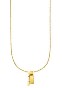 Bruno Banani Damen Kette mit Anhänger "Schmuck Geschenk Silber 925 Halsschmuck Halskette Ankerkette", Silber 925 (Sterlingsilber), L: 45cm B: 1mm,