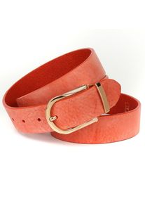 Anthoni Crown Damen Ledergürtel, pink, klassisch,modisch, Gr. 95, unifarben, Leder, Gürtel, Pflanzlich gegerbter Vollrindledergürtel