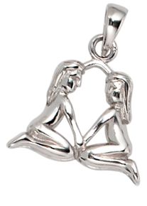 Jobo Damen Sternzeichen-Anhänger "Sternzeichen Zwilling", Silber 925 (Sterlingsilber), silber, Silber 925 (Sterlingsilber), Schmuckanhänger, 925