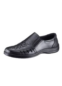 Airsoft Herren Slipper, Gr. 44, schwarz, Glattleder, sportlich, Schuhe