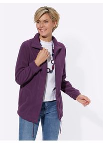 Casual Looks Damen Fleecejacke, lila, Gr. 50, unifarben, 100% Polyester, Jacken