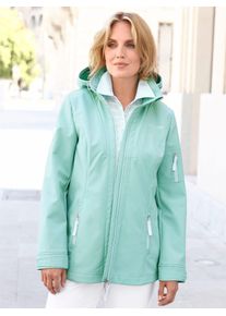 Casual Looks Damen Softshelljacke, grün, Gr. 20, unifarben, 94% Polyester, 6% Elasthan, Jacken
