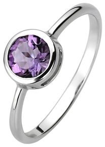Jobo Damen Fingerring, 62, Silber 925 (Sterlingsilber), lila, Silber 925 (Sterlingsilber), Fingerringe, 925 Silber mit Amethyst
