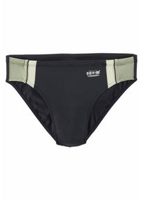 H.I.S. H.I.S Herren Badeslip, schwarz, Gr. 4, Polyamid, Badehosen, mit Kontrasteinsätzen
