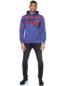 Rusty Neal Herren Kapuzensweatshirt "Rusty Neal Sweater", blau, Gr. M, bedruckt, 70% Baumwolle, 30% Polyester, Sweatshirts, mit trendigen Prints