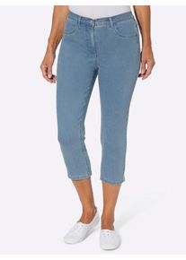 Classic Basics Damen 3/4-Jeans, blau, Gr. 48, unifarben, 81% Baumwolle, 17% Polyester, 2% Elasthan, Jeans
