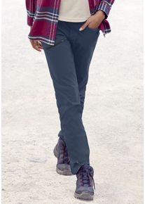 active by Lascana LASCANA ACTIVE Damen Trekkinghose, blau, sportlich, Gr. 34, unifarben, Web, Obermaterial: 95% Polyamid, 5% Elasthan, Hosen, mit 3 Zipper Taschen
