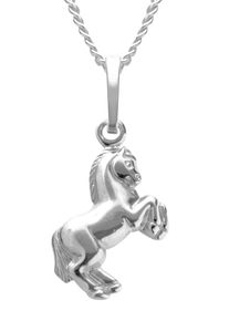 Firetti Mädchen Kette mit Anhänger "Schmuck Geschenk Silber 925 Halsschmuck Halskette Panzerkette Pferd", Silber 925 (Sterlingsilber), L: 38cm,