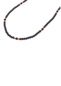 Firetti Damen Lange Kette "Schmuck Geschenk Halsschmuck Halskette Edelsteinkette Achat Hämatit", Messing, L: 90cm B: 4mm, bunt, Messing, B:4mm,
