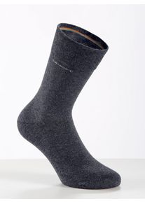 Camano Damen Socken, Gr. 2, grau, 80% Baumwolle, 17% Polyamid, 3% Elasthan, Socken